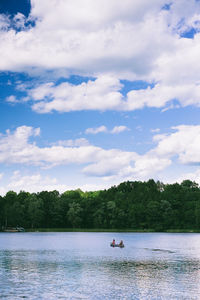 Scenic view of river against sky