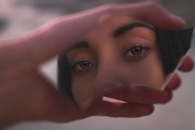 Close-up of young woman