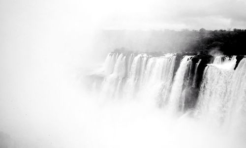 Scenic view of waterfall