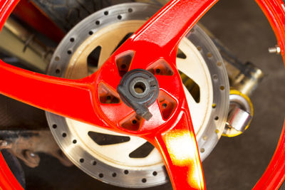 Close-up of alloy wheel