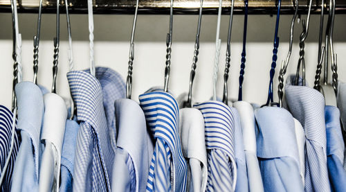 Full frame shot of clothes hanging at store