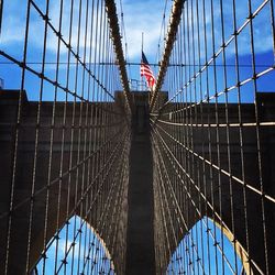 View of suspension bridge against sky