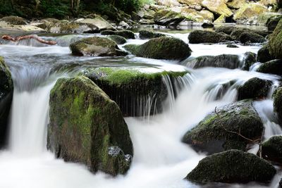 Stream flowing through rocks