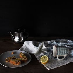 Close-up of food on table