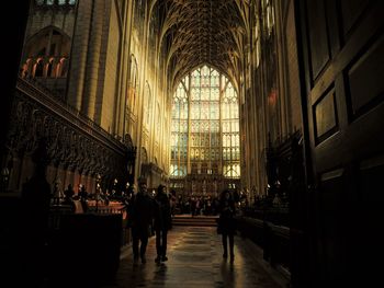 People in gloucester cathedral