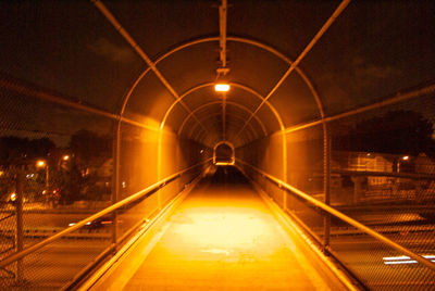 Illuminated street light at night