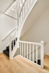 Low angle view of spiral staircase