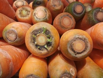 Full frame shot of pumpkins for sale at market stall