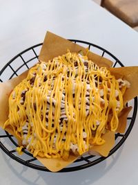 Close-up of pasta in plate