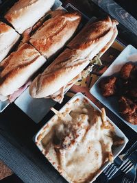 Close-up of bread in plate