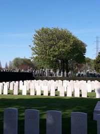 View of cemetery against sky