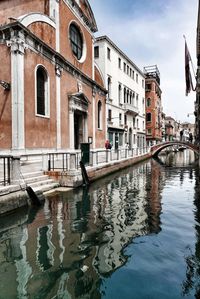 Reflection of buildings in canal