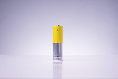 Close-up of pencils against white background