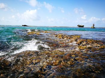 Scenic view of sea against sky