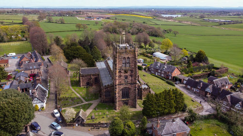 Cheshire , great budworth , st mary and all saints church. drone photo 2022