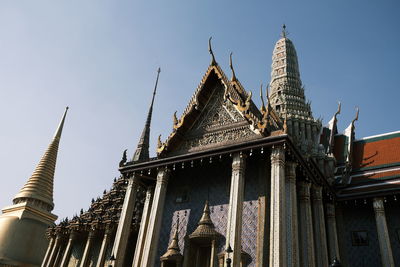 Low angle view of traditional building against sky