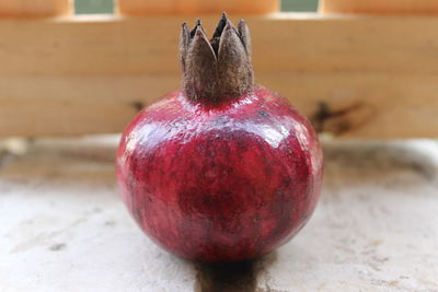 Close-up of apple on table