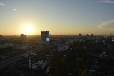 Cityscape at sunset