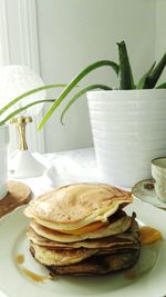 Close-up of food on table