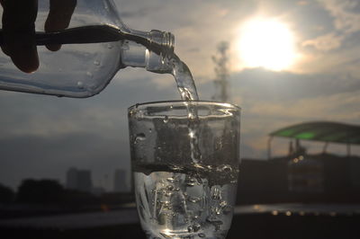 Close-up of drink in glass