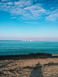 Scenic view of sea against sky