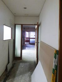 Empty corridor of building