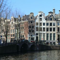 View of canal along buildings