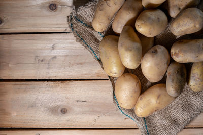 High angle view of vegetables on table