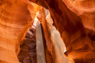 Low angle view of rock formation