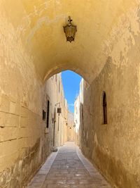 Corridor of historic building