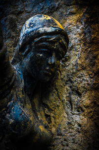 Close-up of angel statue