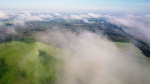 Aerial view of landscape against sky