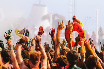 Group of people at music concert