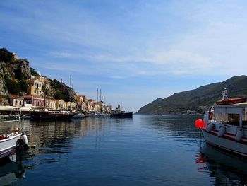 Boats in sea