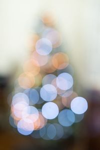 Defocused image of illuminated lights