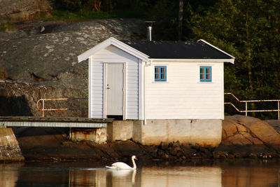 View of a house on a lake