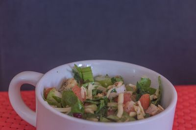Close-up of meal served in bowl