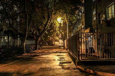 Street in city at night