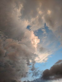 Low angle view of clouds in sky