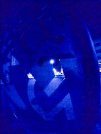 View of illuminated train