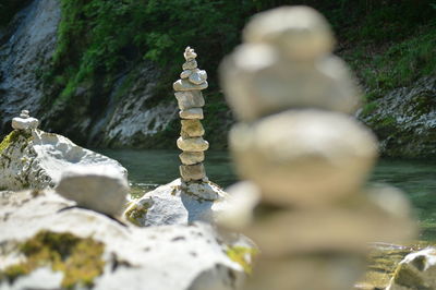 Stack of stones in water