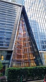 Low angle view of glass building