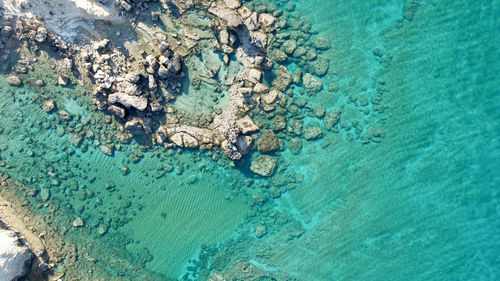 Full frame shot of rock in sea