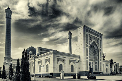 View of building against cloudy sky