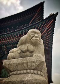 Low angle view of built structure against sky