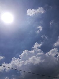 Low angle view of cloudy sky