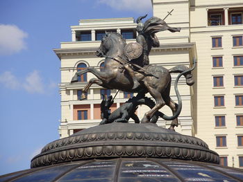 Low angle view of statue