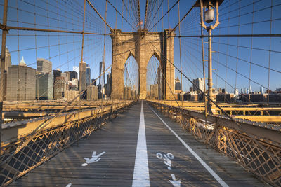 View of suspension bridge