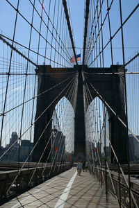 View of suspension bridge