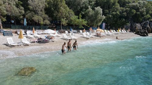 Group of people on beach